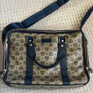 MCM Tan and Navy Women's or Men’s Bag